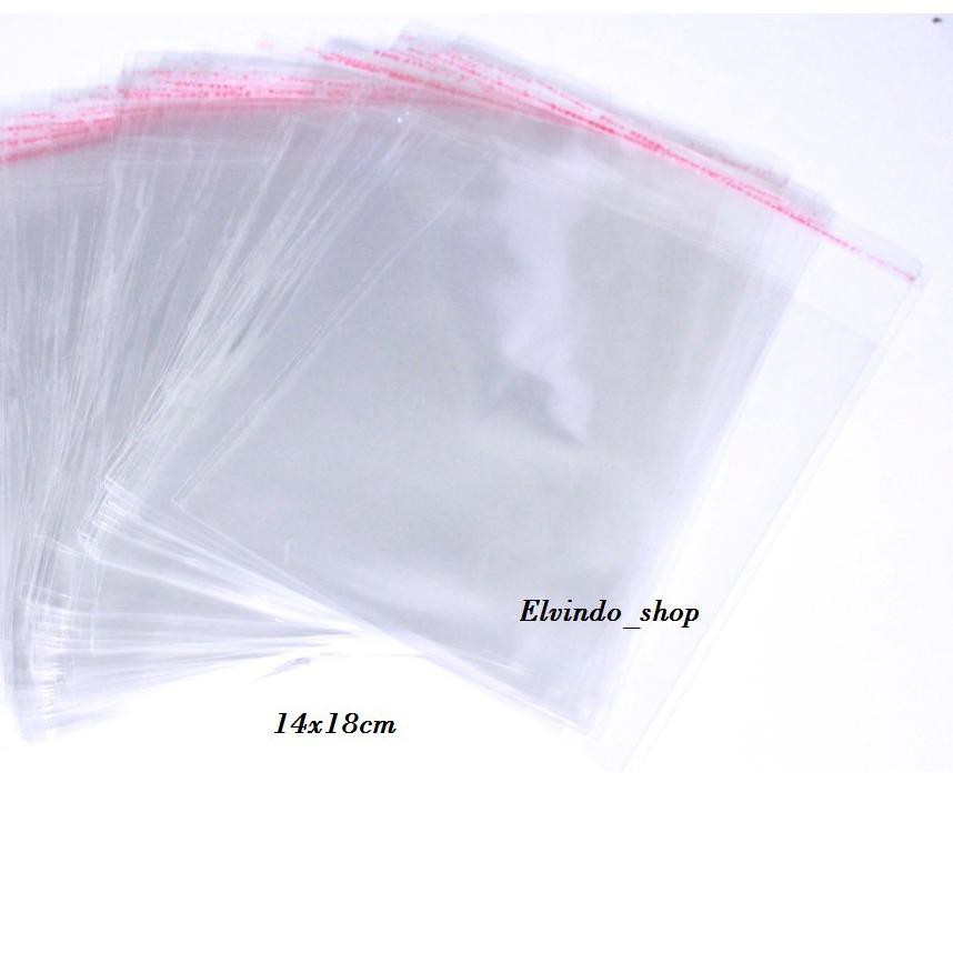 

BIG SALE!! KODE-597 Plastik Opp TEBAL uk 14x18/15x13/15x18/17x20 Bening Seal Lem