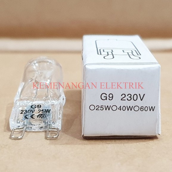LAMPU HALOGEN KACANG HALOPIN G9 25W 220V / 25 W 25 WATT 25WATT CLEAR / BENING
