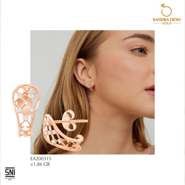 Anting Sandra Dewi Gold Lace Collections EA200315