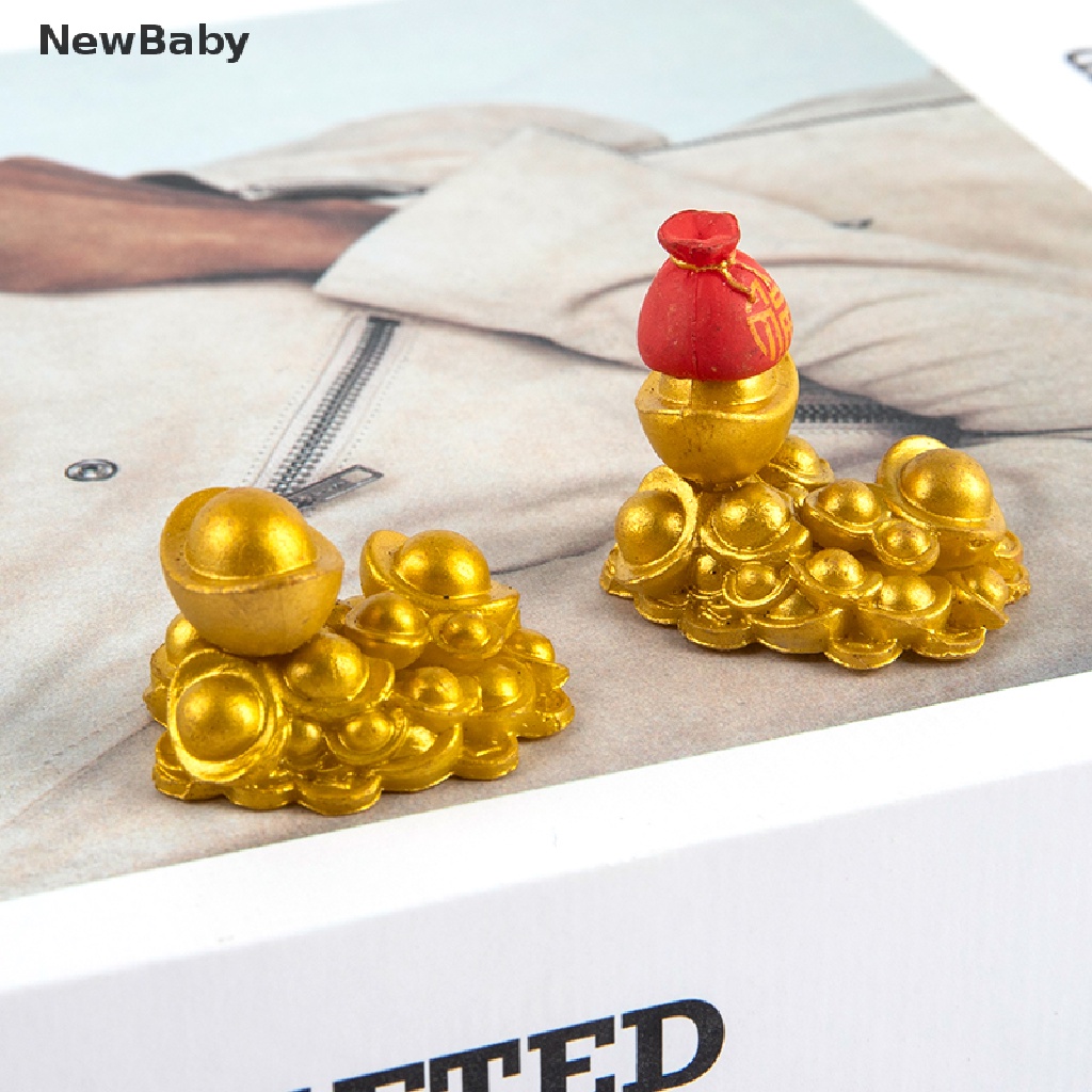 Ornamen Fengshui Mini Warna Emas Untuk Dekorasi Rumah Boneka