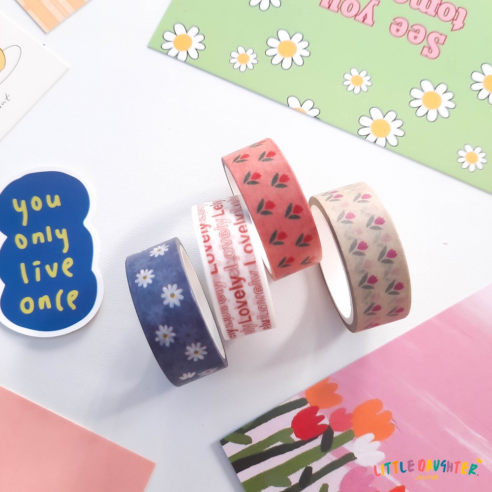 

Washi Tape Aesthetic Lovely Masking Tape Solasi Kertas Jurnaling DIY
