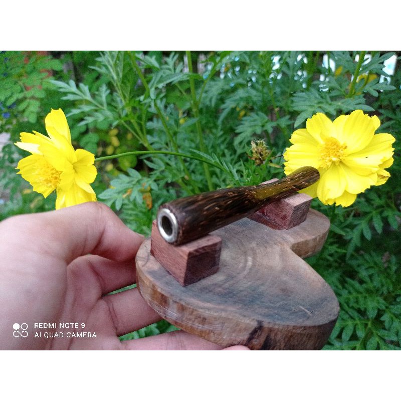 Pipa Once Kayu Liwung HITAM Asli PIPA ONCE LIWUNG AREN LANANG