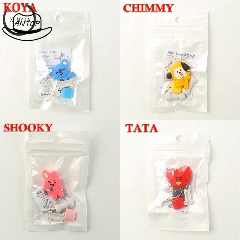 Antop！Pelindung Kabel Charge / Data Motif KPOP Bangtan Boys BT21 Lucu Bahan Plastik Multi Warna