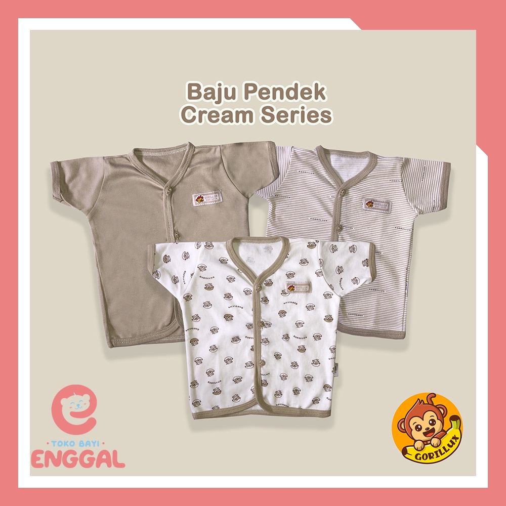 Baju Bayi Tangan Pendek Bis Kancing Gorillux