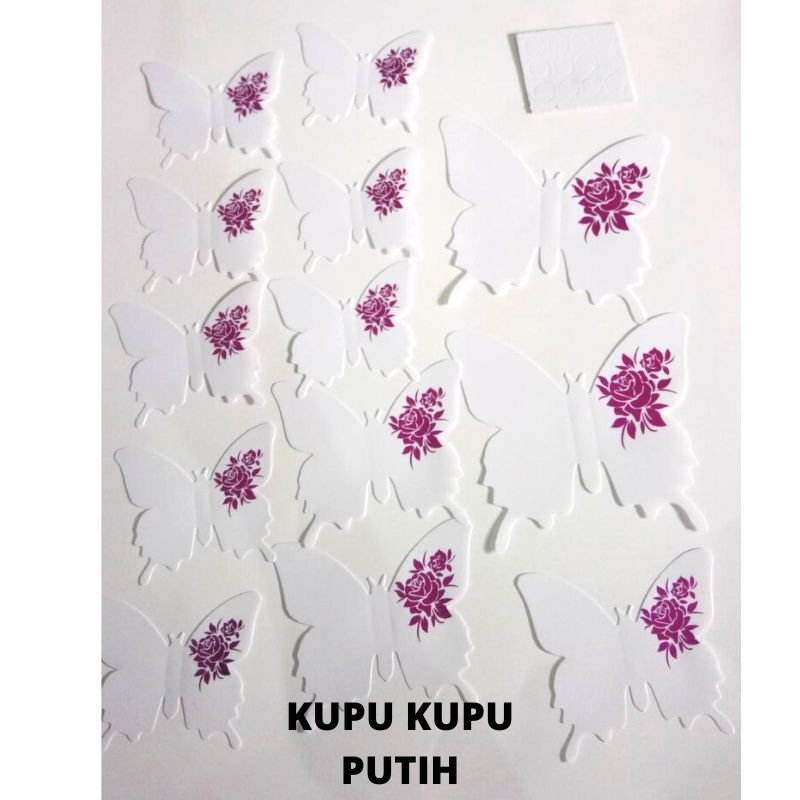 3D BUTERFLY DECORATION DEKORASI KELELAWAR HITAM BUTTERFLY MERAH KUNING PUTIH ABU ABU HITAM  FLOWER NO MAGNET KUPU KUPU HIASAN DINDING TEMPELAN TEMBOK TEMPEL KULKAS MEJA KACA KAMAR ANAK CEWEK PEREMPUAN MURAH BAGUS LUCU