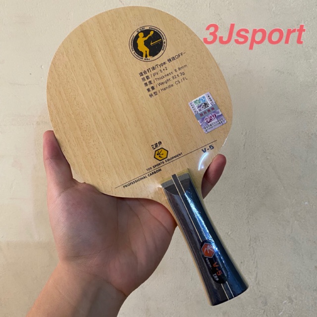 Kayu Pingpong 729 V-5 Carbon Blade Pingpong 729 V5 FL