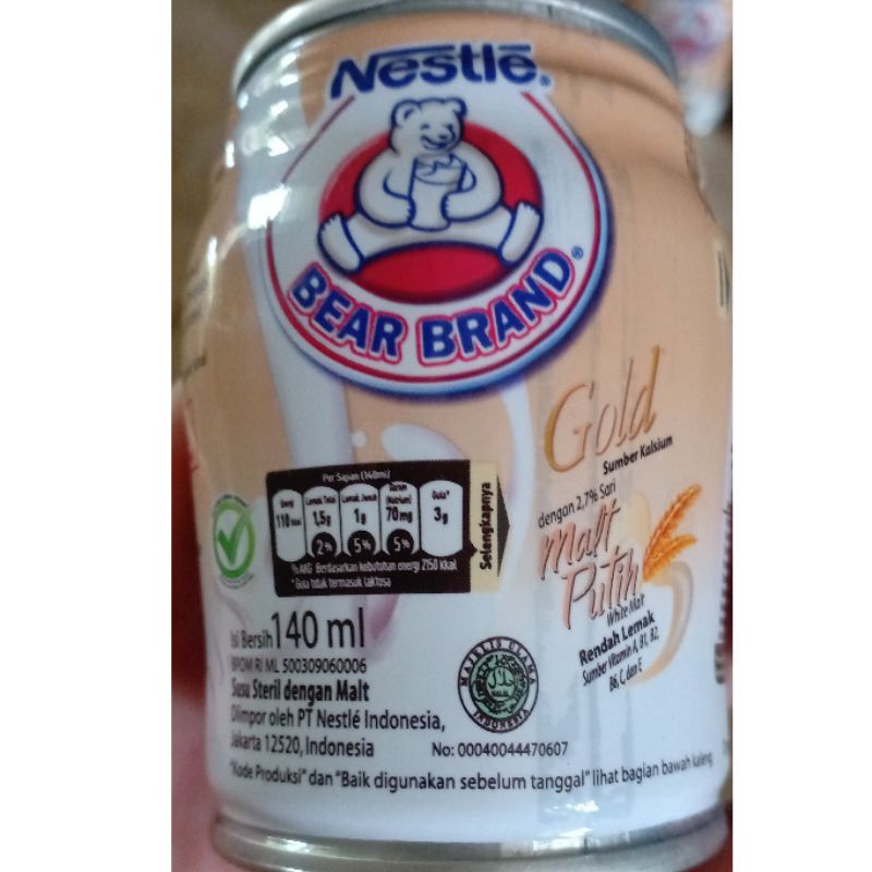 

Bear Brand Gold Malt Putih 1 pcs kaleng 140 ml