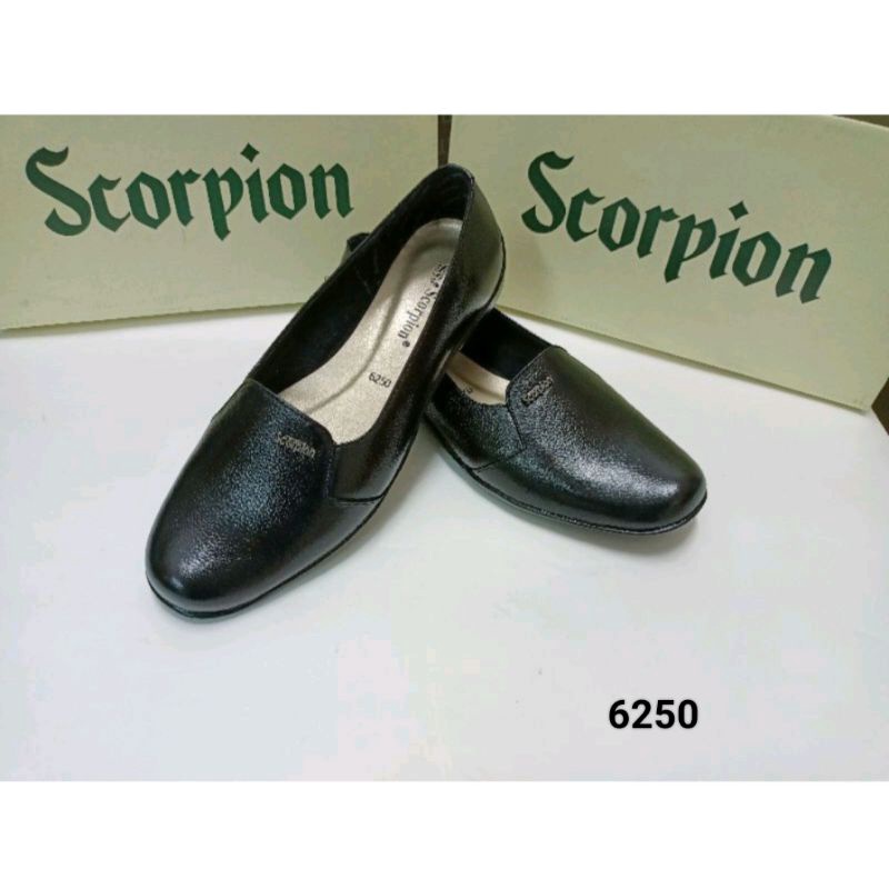 Sepatu Kulit Wanita Scorpion 6097 - Sepatu Heels Kulit - Pantofel Kulit