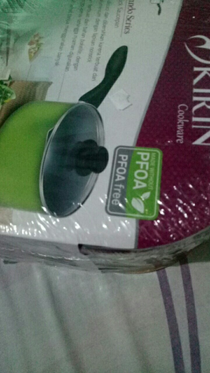 Kirin Saucepan 18cm Panci Susu + Tutup Kaca Sasando Series Hijau