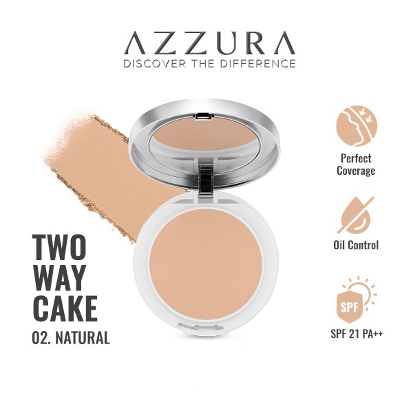 AZZURA TWO WAY CAKE All Day Matte Finish Bedak Foundation SPF 21