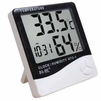 (COD) Digital Temperature Humidity Meter + Clock Calender Import