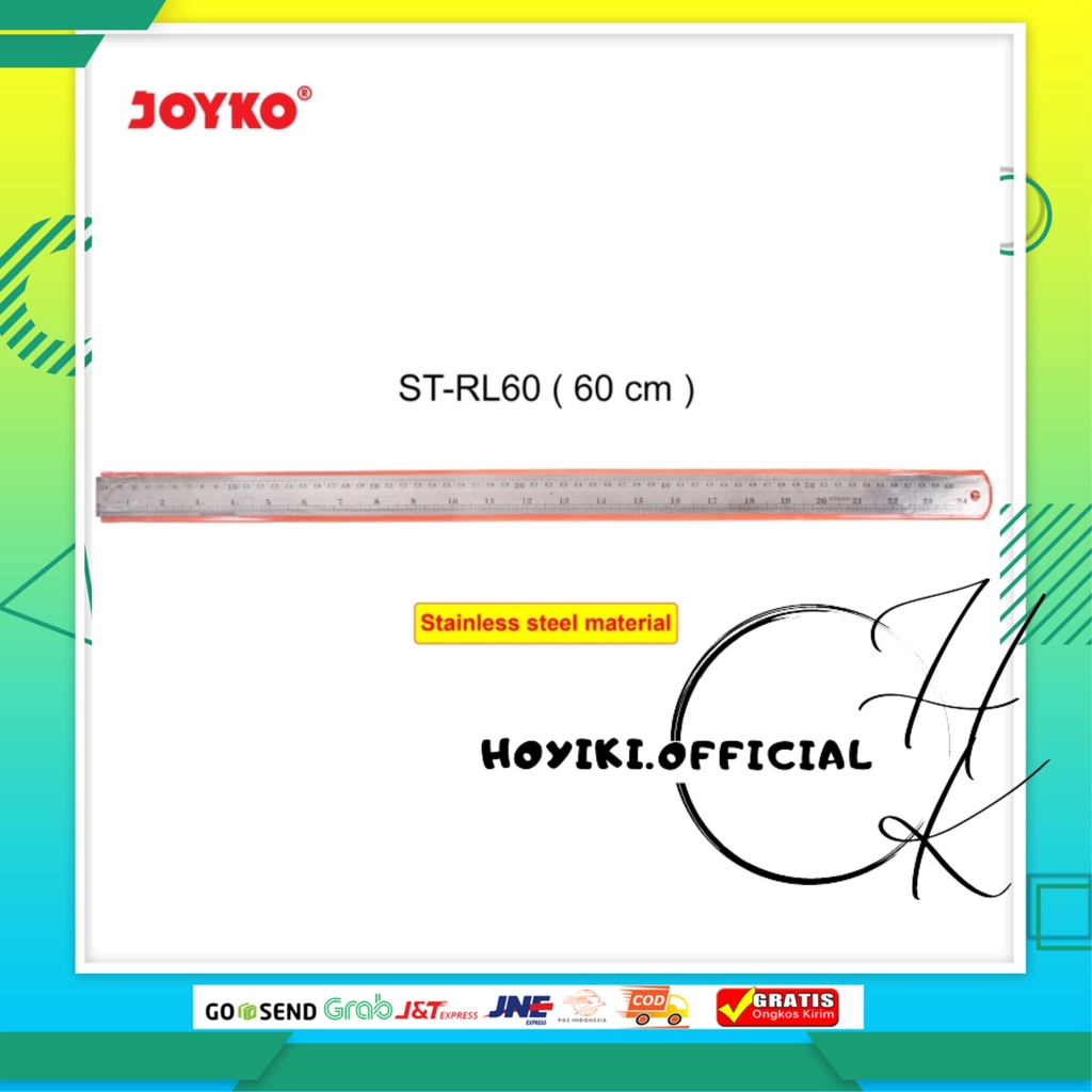 

Joyko Stainless Steel Ruler Penggaris Besi Penggaris Panjang 15cm 30cm 40cm 50cm 60cm 100cm