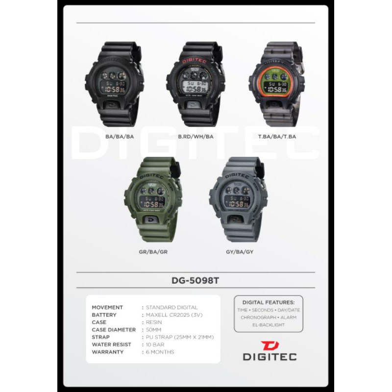 Digitec 5098 Jam Tangan Pria Digital Original