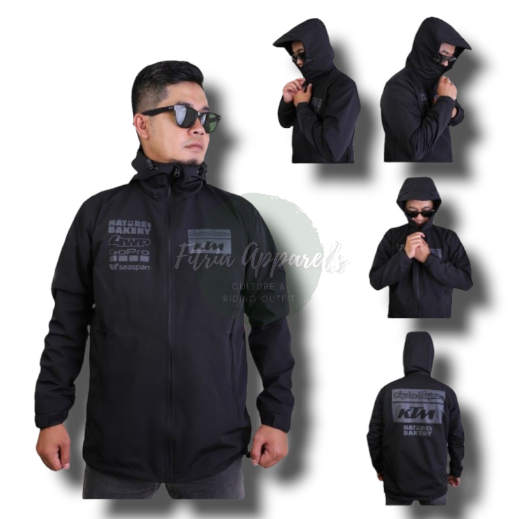 JAKET SUPERMOTO WATERPROOF Jaket Pria JAKET PRIA - JAKET WATERPROOF KTM TLD BLACK , CRF 150 , KLX 15