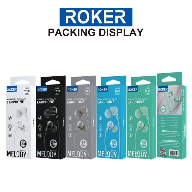 HEADSET ROKER IN-EAR NOISE CANCELLING MELODY RK69K