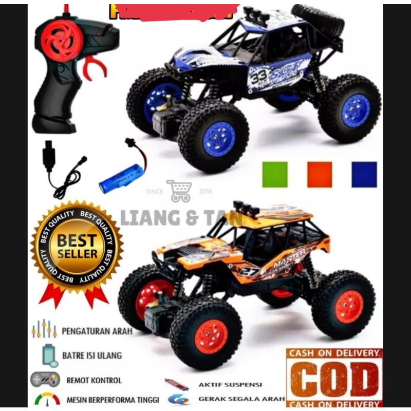 ( BISA COD ) PROMO Mainan Anak Mobil Remote Control RC Rock Crawler Climbing OffRoad RC Super High S