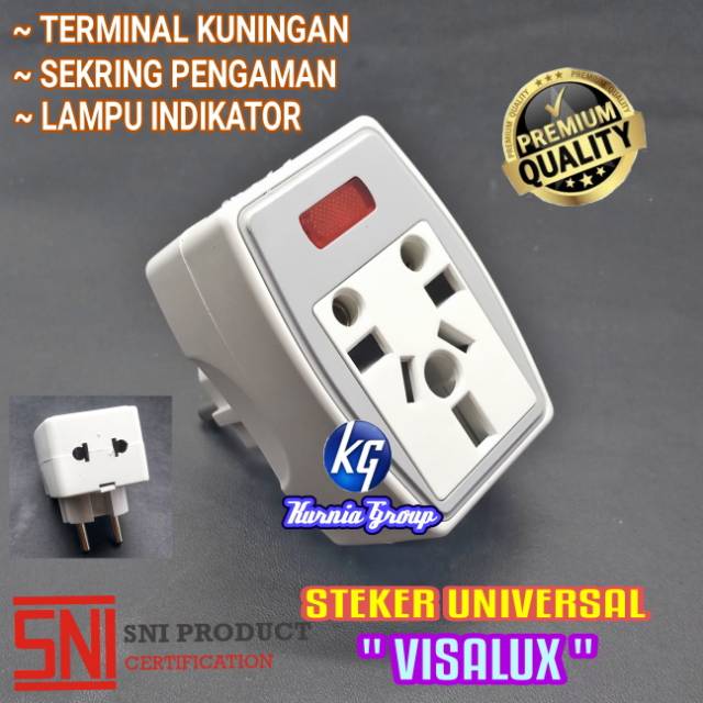 STEKER T MULTI UNIVERSAL WANPRO SOKET ADAPTER LETER T KAKI 3 SAMBUNGAN