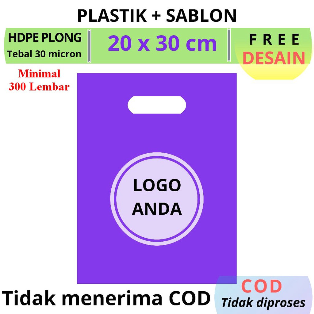 Sablon plastik packing Uk.20x30 cm/sablon plastik olshop/sablon plastik shopping bag/sablon plastik free disain/free desain sablon/sablon plastik murah