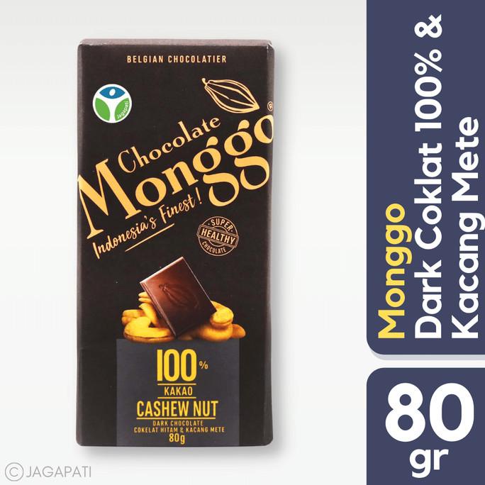 

Monggo Chocolate - Dark 100% Cashew Nut Tablet 80gr - Coklat Premium
