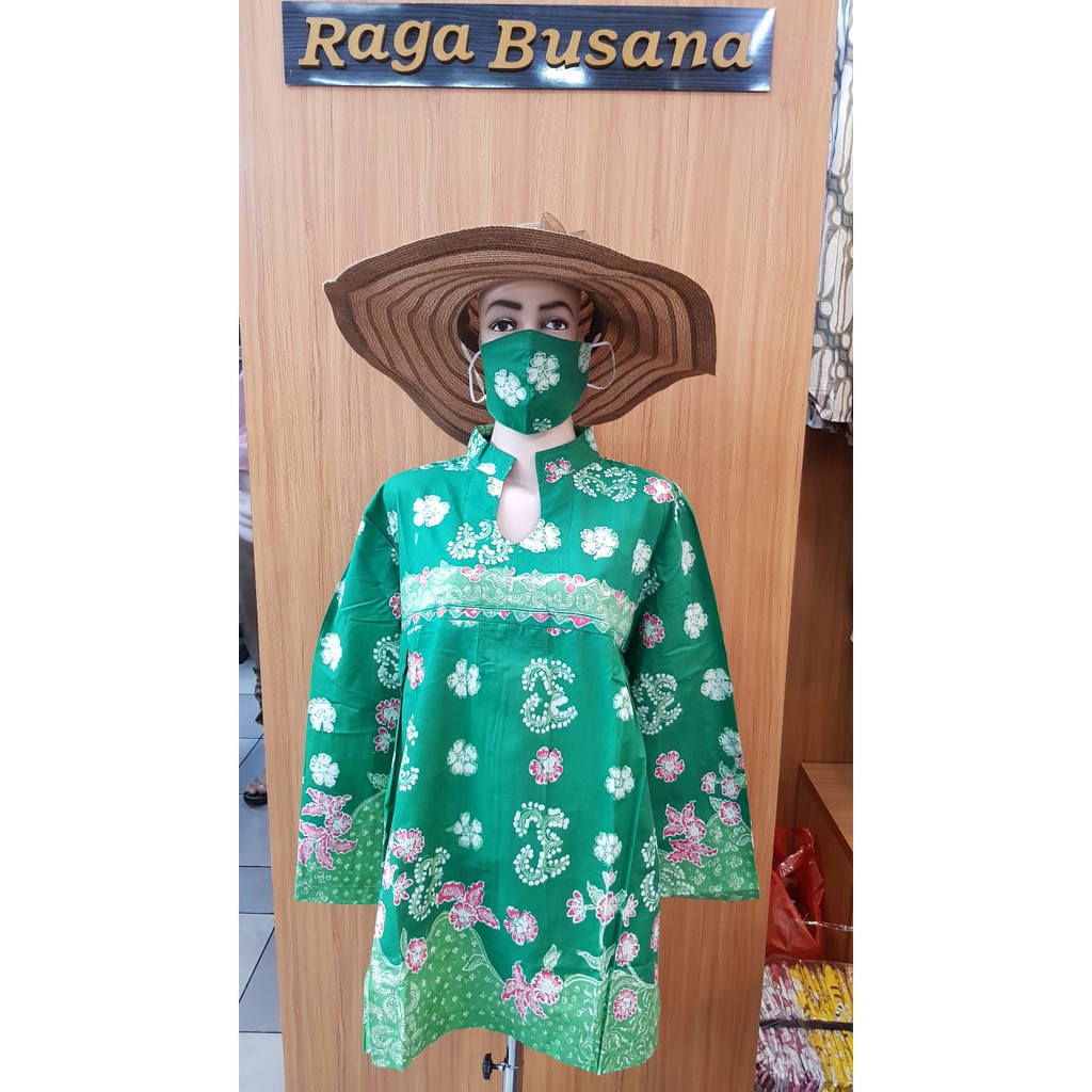 Batik Lasem Hijau Bunga Pink