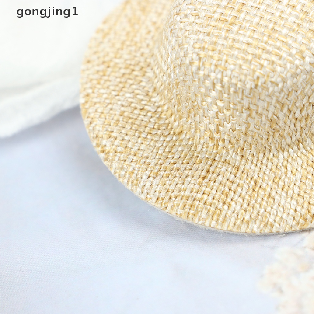 Ggg 2Pcs Miniatur Topi Jerami Untuk Aksesoris Rumah Boneka