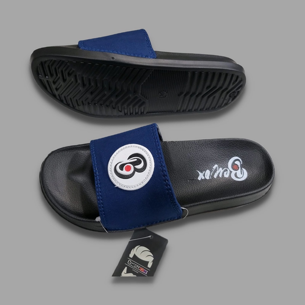 Sandal Selop Distro Pria bewox original brand Logo embosan Slip-on Pria Wanita / Sendal Slide Terbaru Sendal Slop Cowok Laki-Laki Dewasa