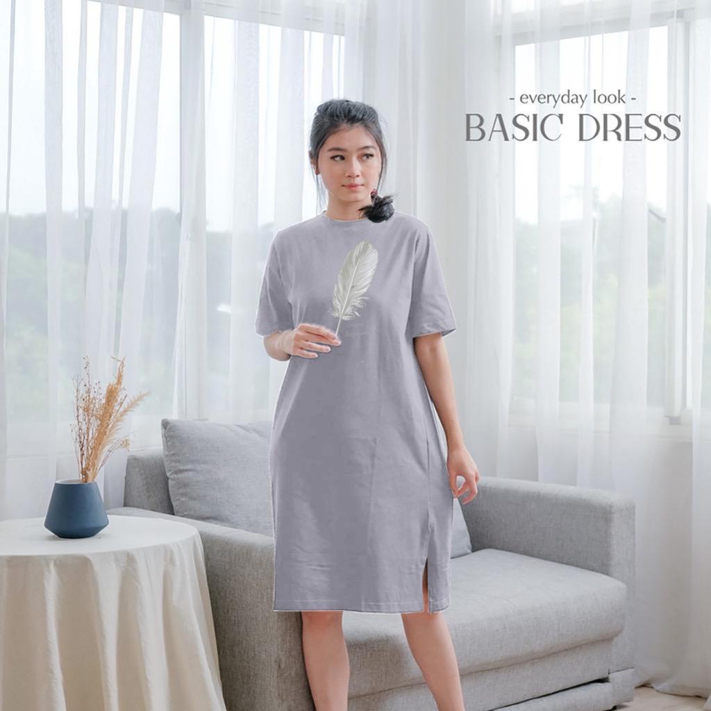 basic dress L/dress wanita