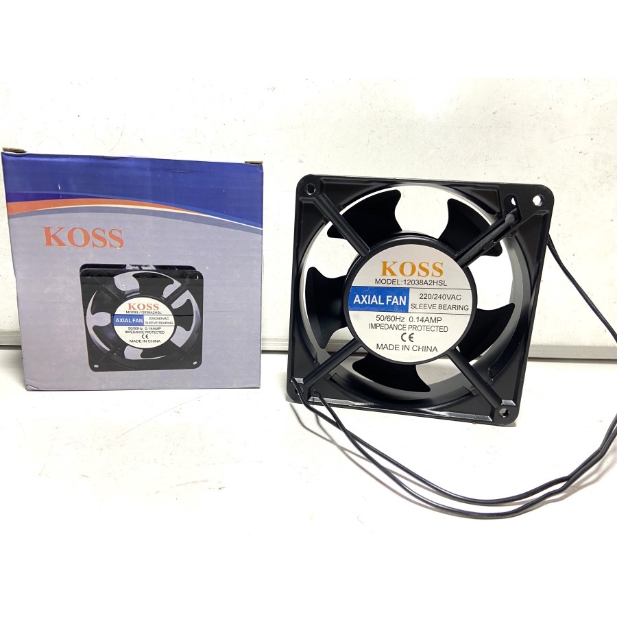 KIPAS ANGIN PENDINGIN COOLING FAN AC 220V 12CM KOSS KIPAS COMPUTER