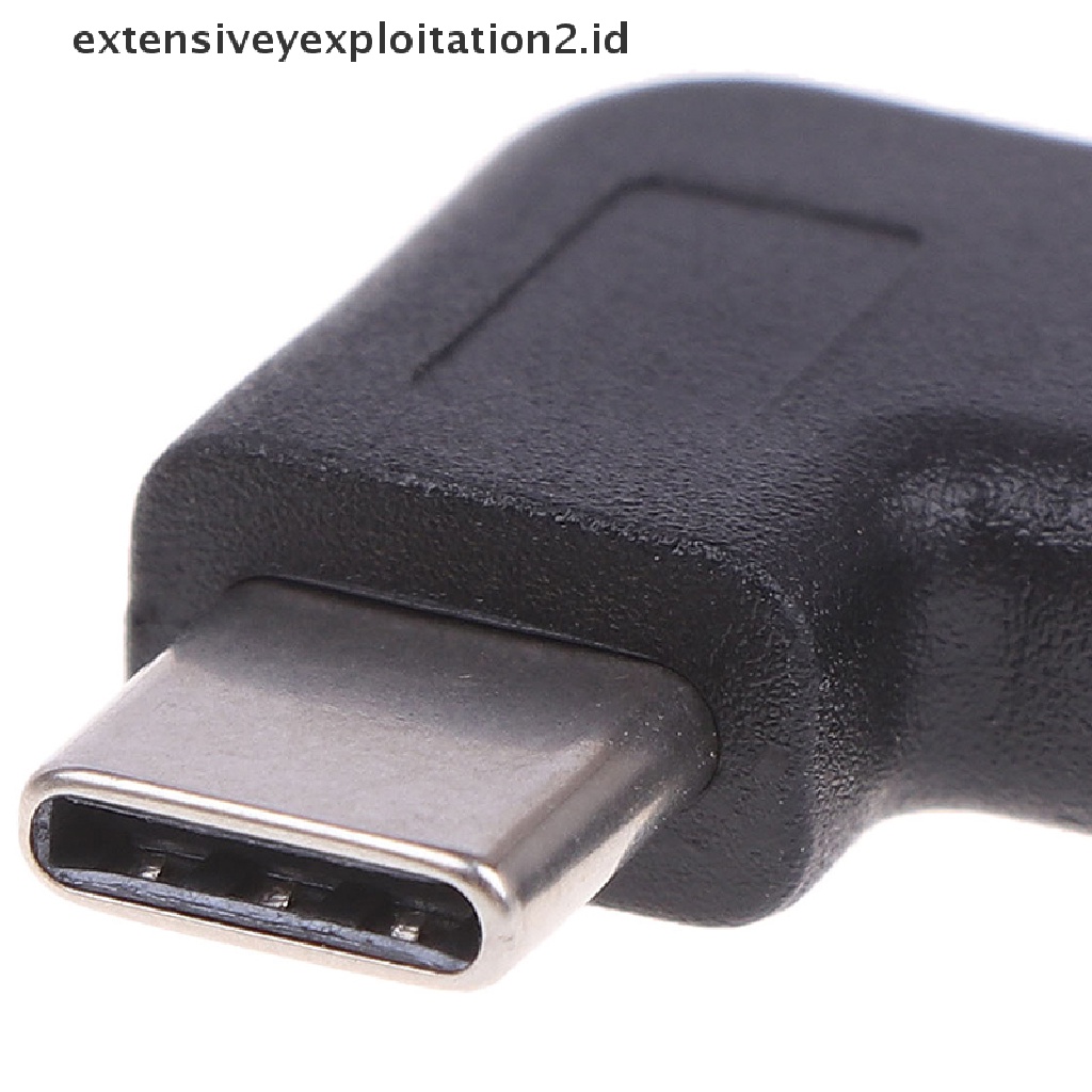 Id Adaptor Konverter USB 3.1 Tipe C Male Ke Female Sudut Kanan 90 Derajat