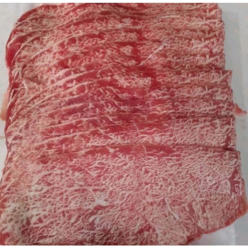

Wagyu meltique beef slice 250 gram. Halal