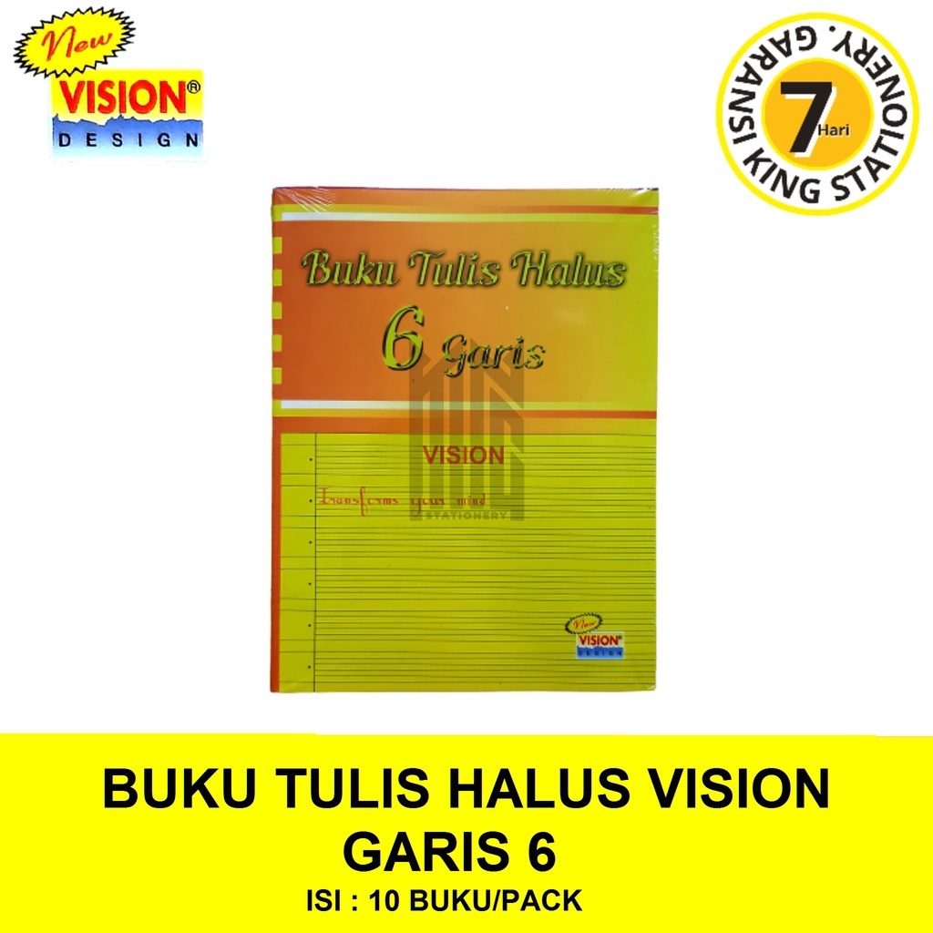 

BUKU TULIS HALUS GARIS 6 38 LEMBAR VISION