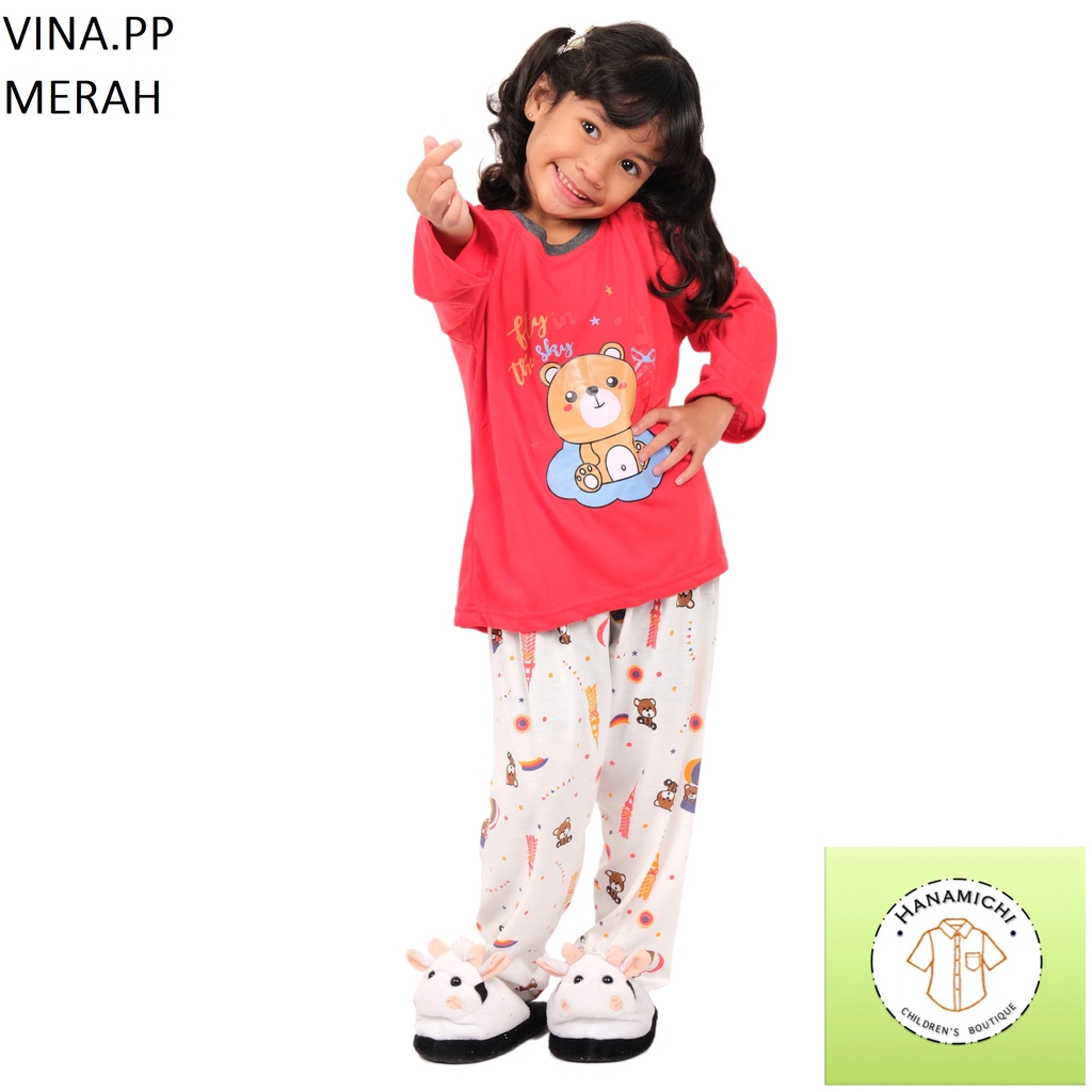 Hanamichi VINA.PP Baju Tidur Anak Lengan Panjang Bergambar