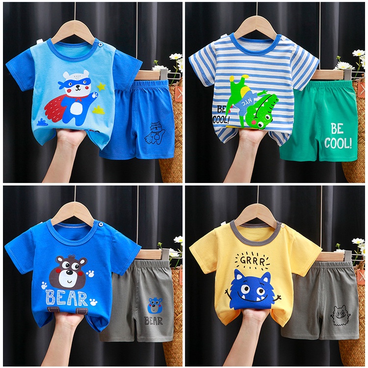 Baju Bayi Baru Lahir Setelan Pendek Bayi Kaos Anak Newborn import