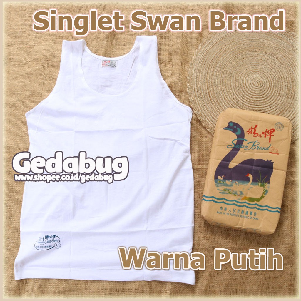 Singlet Pria Classic Swan Brand | Daleman Pria dewasa Berkuaitas | Gedabug