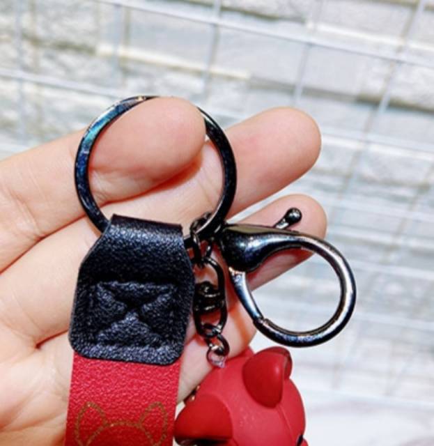 Gantungan Kunci French Bulldog Leather Keychain Gt Kunci Kulit Frenchie Kado Ultah Murah