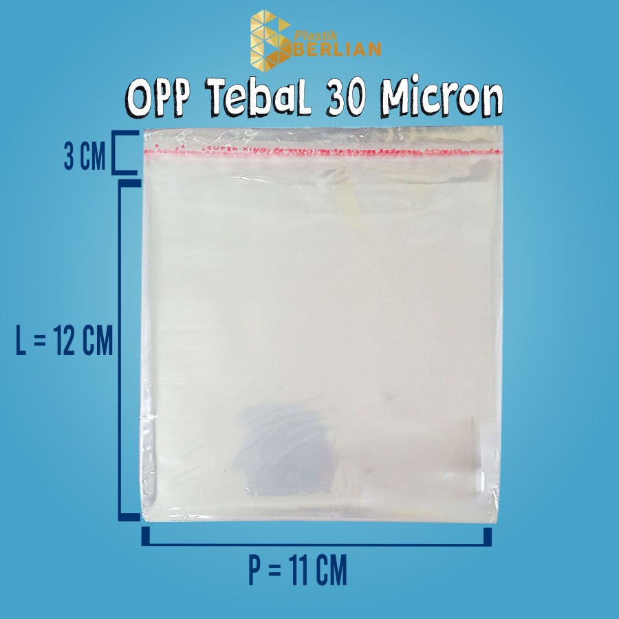 

11 X 12 cm Plastik OPP TEBAL 30 MICRON (100 lbr)