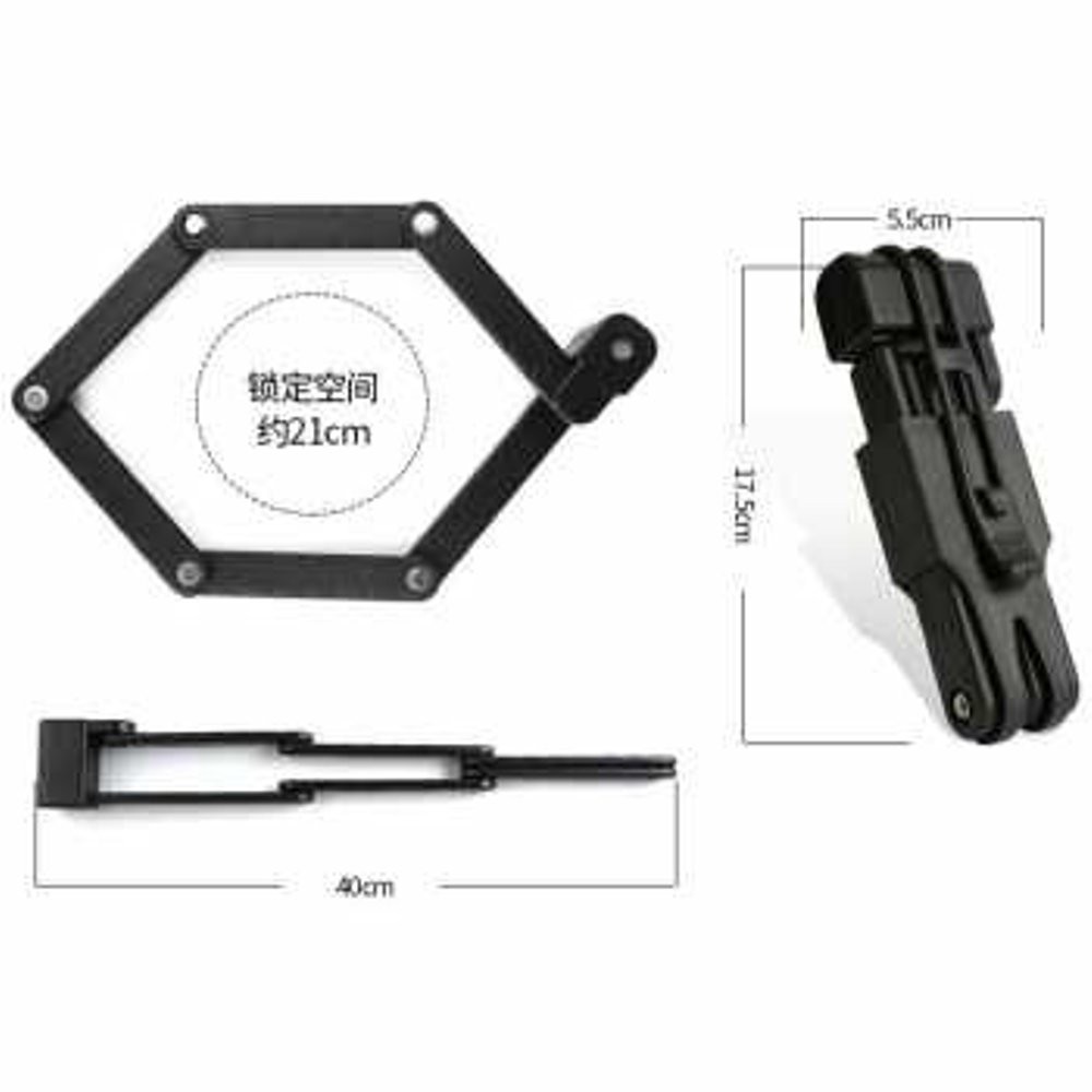 Gembok Sepeda-Motor Model Rantai Lipat dengan Sensor Alarm