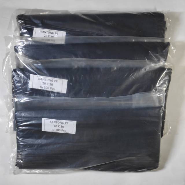 HD packing Hitam Uk 20x30 (100Pcs), Plastik bungkus Paket online