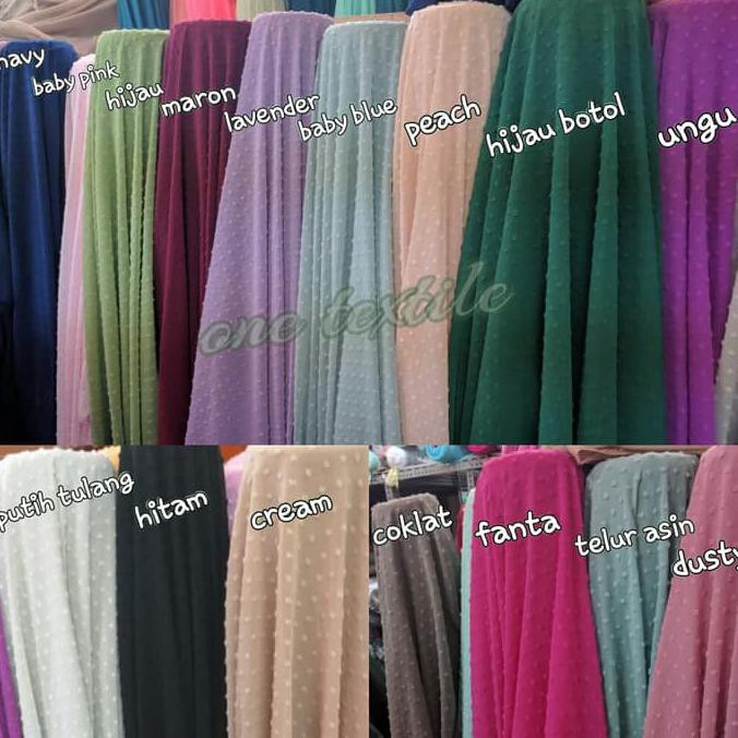 promo kain sifon rubia/bahan kerudung, gamis, dress/rubia dot terbaru
