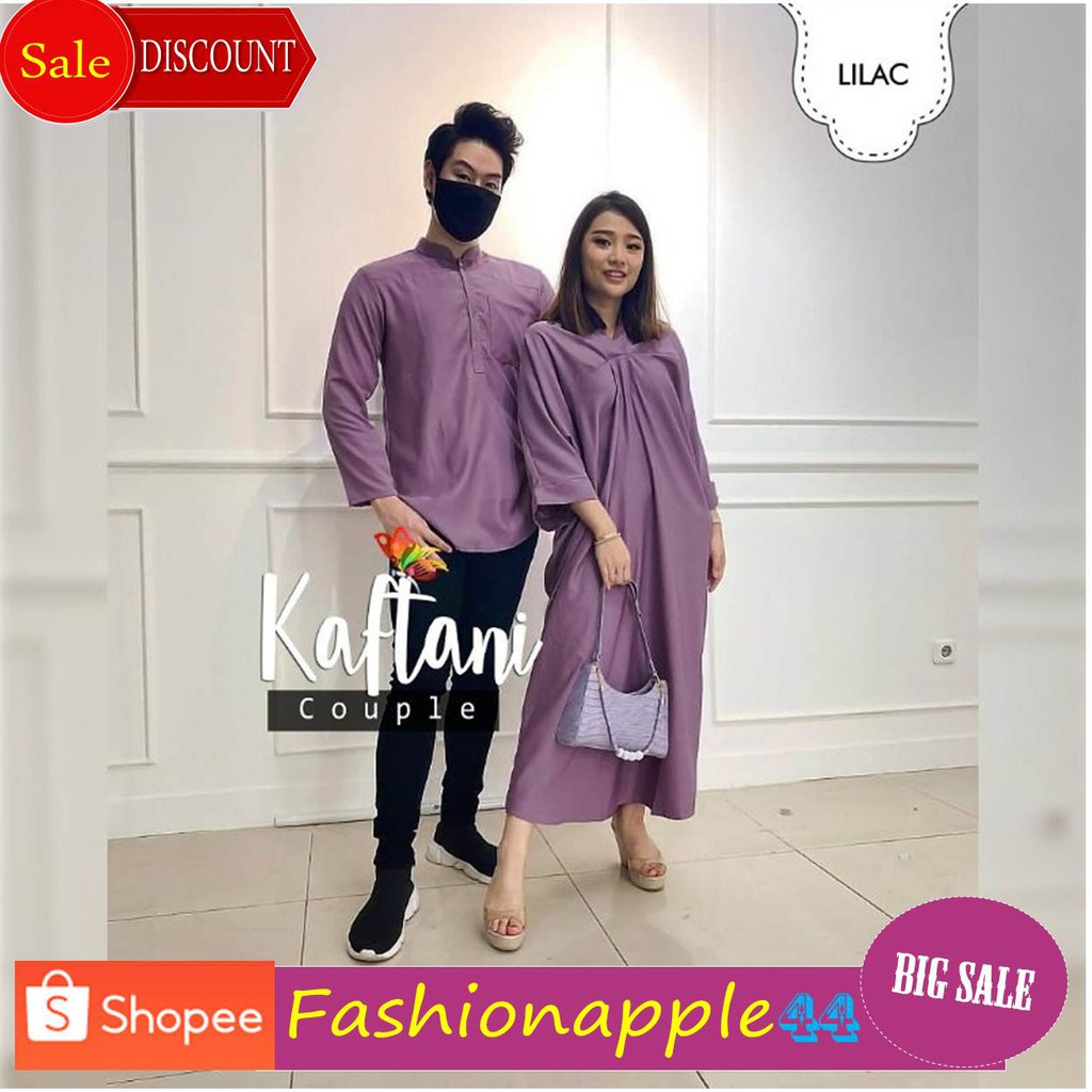 Baju Sarimbit Couple Kaftani / Baju Couple / Baju Dewasa Terbaru 2021 / Gaun Pesta Kekinian Terbaru