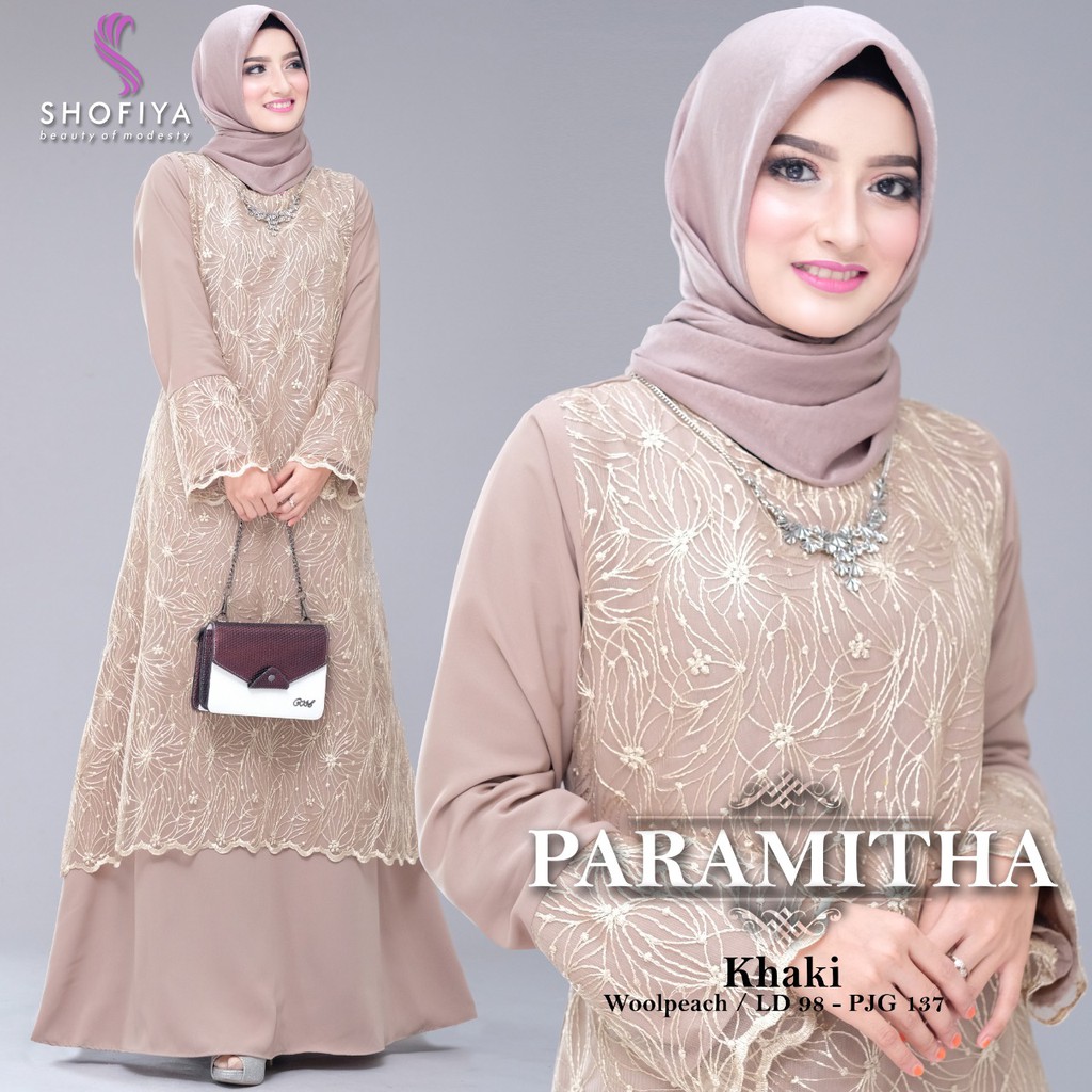 Dress Pesta Paramitha Gaun Pesta Busana Pesta Modern Model Terbaru Dress Pesta Brokat Mewah