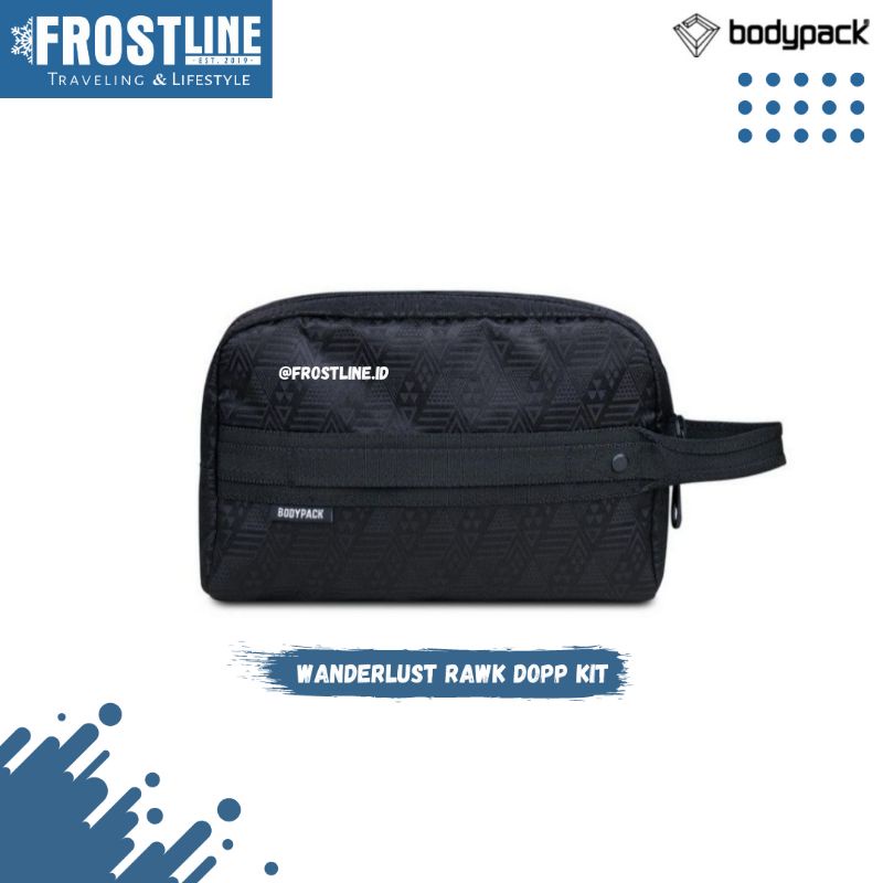 Clutch Pria Wanita Handbag Tas Bodypack Wanderlust Rawk Dopp Kit - Black