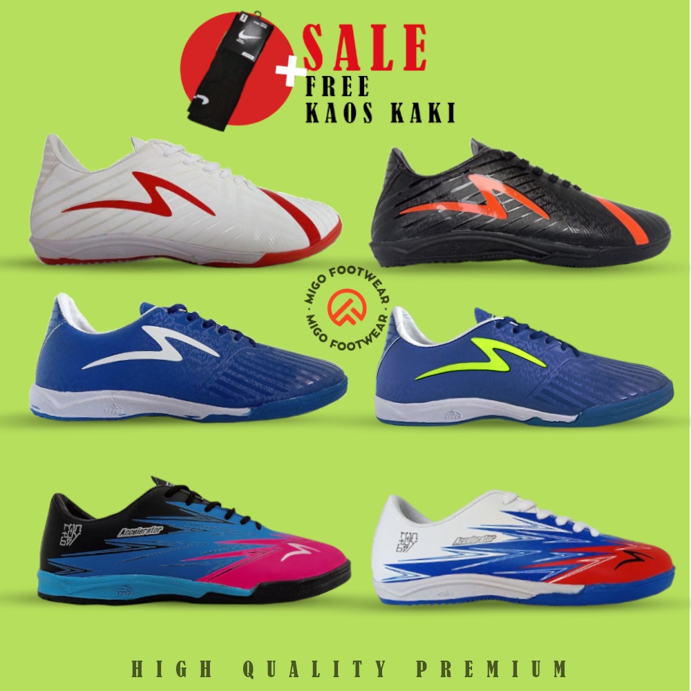 sepatu futsal specs accelerator slaz pro in BNWB terbaru hight quality sepatu olahraga pria specs Or