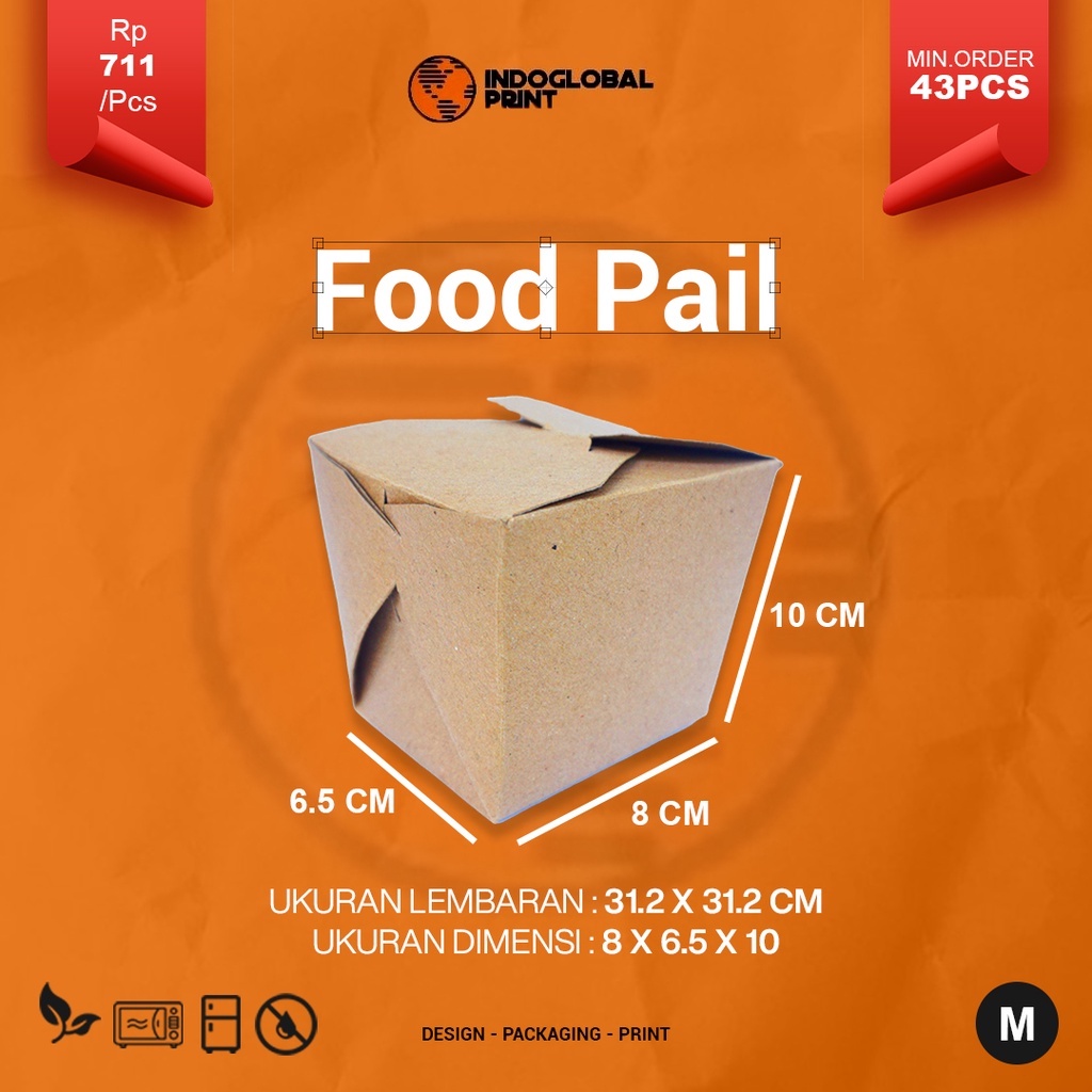 Food Pail M/ Foodpail / Food Pail Box / Kemasan Rice Box /Box rice