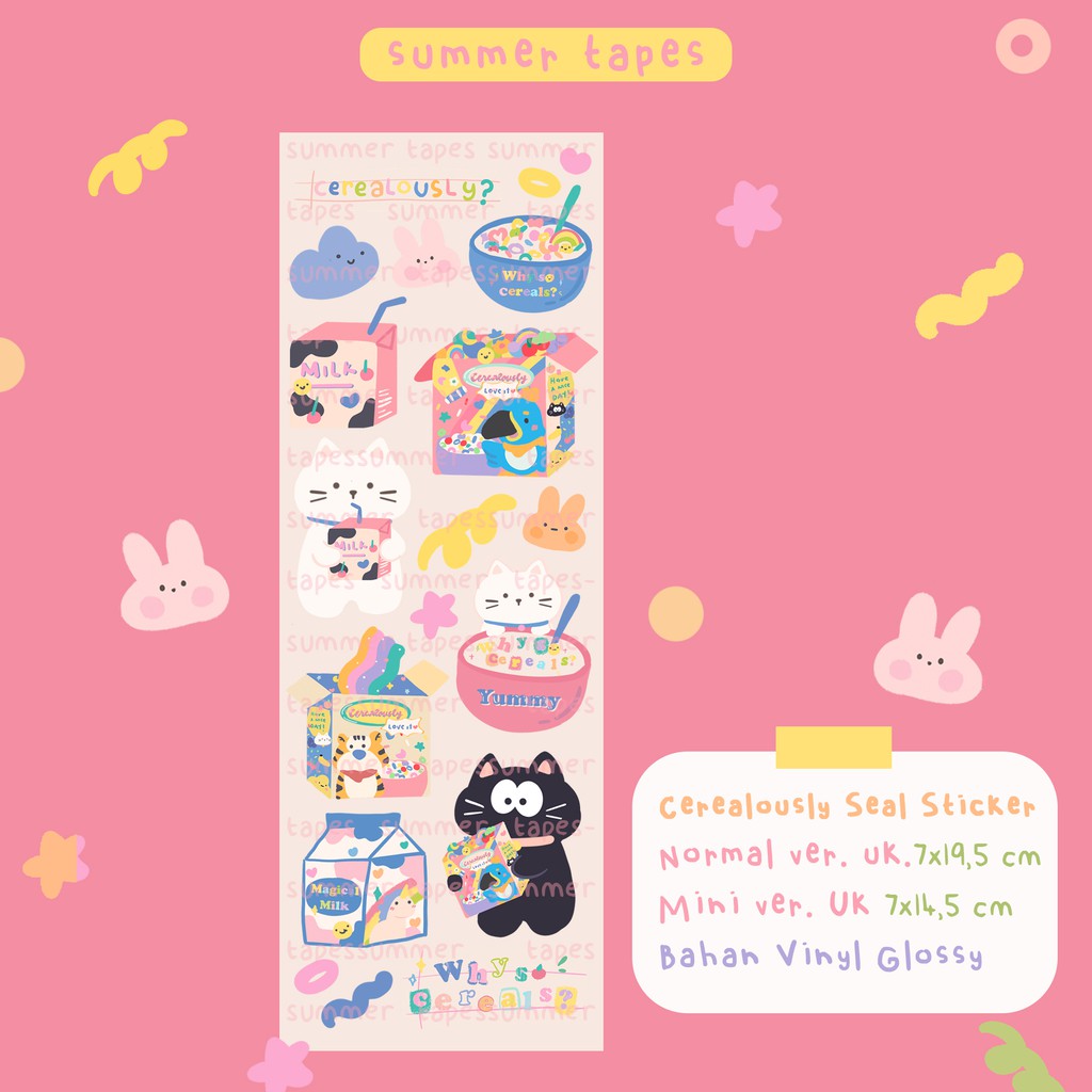 

Summer Tapes - Cerealously Seal Sticker Deco/Stiker Jurnal