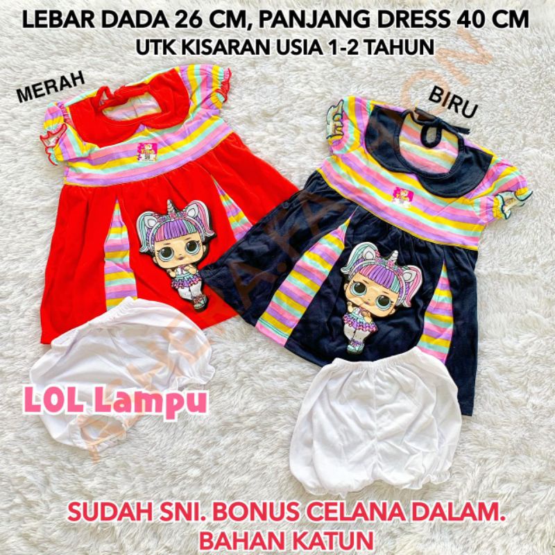 DRESS YLIN Y-LIN ANAK PEREMPUAN CEWEK BATITA 1 2 TAHUN ROK LUCU KATUN SNI MURAH BAGUS ADEM LEMBUT