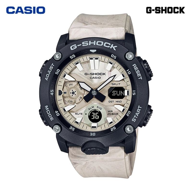 JAM TANGAN PRIA CASIO G-SHOCK GA-2000WM-1A ORIGINAL - GSHOCK WAVY MARBLE GA2000WM