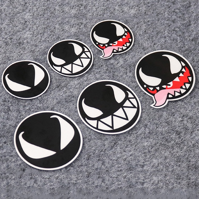 Universal Cartoon Venom Reflective Car Sticker Marvel Film Venom Motorcycle Decal untuk Honda