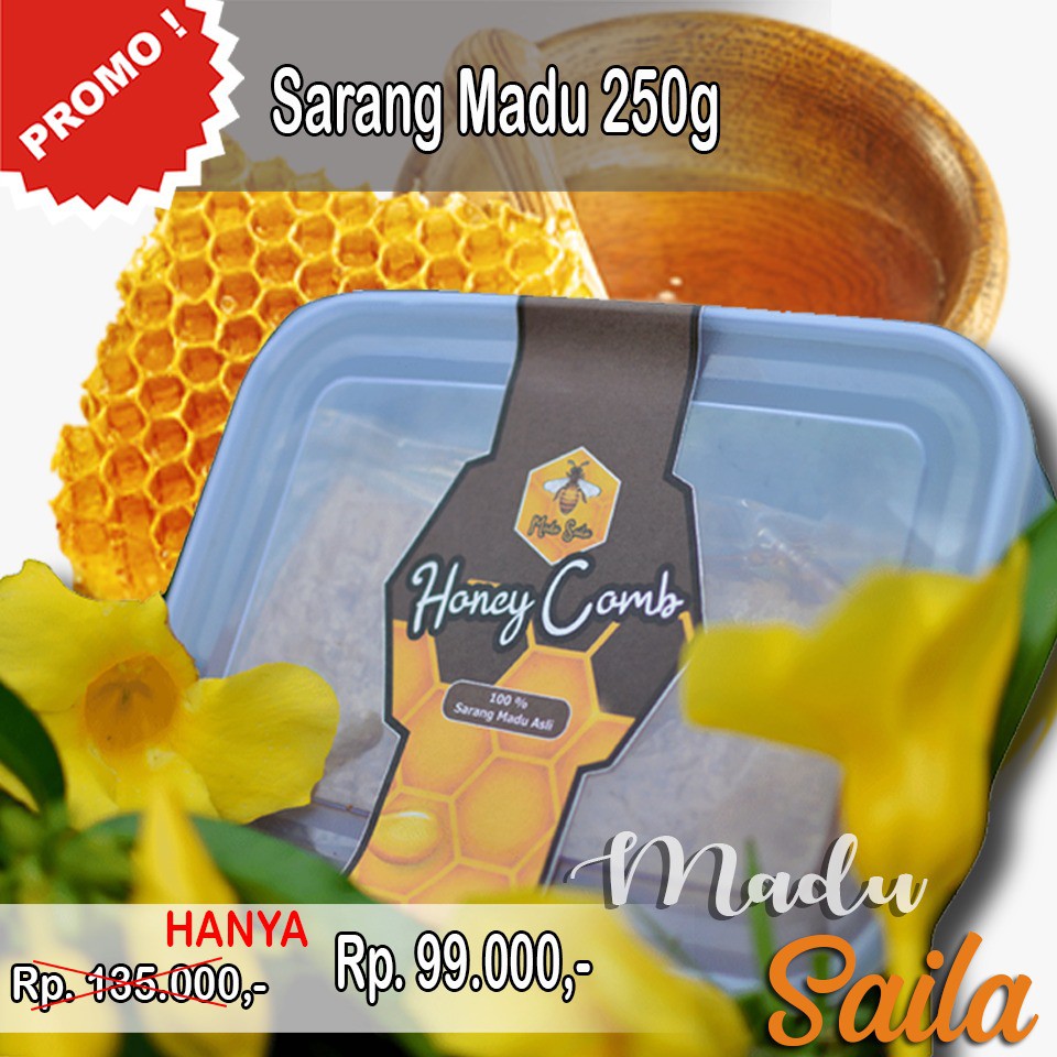 

Sarang Madu Saila 250gr Sarang MAdu Asli Herbal Kesehatan Tubuh | Madu Murni Saila