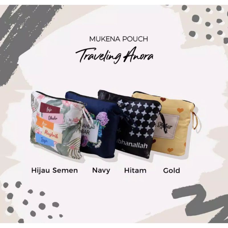 Mukena dewasa JUMBO traveling pouch